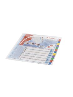   Elválasztólap, A4, Maxi regiszteres 1-12 laminált karton előlap 100209 Esselte