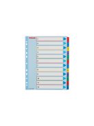 Elválasztólap, A4, Maxi regiszteres 1-12 laminált karton előlap 100209 Esselte
