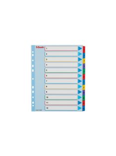   Elválasztólap, A4, Maxi regiszteres 1-12 laminált karton előlap 100209 Esselte