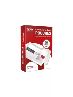 Lamináló fólia 54x86mm, 125 micron 100 db/doboz, Fornax