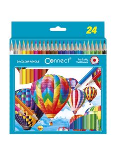 Színes ceruza készlet, hatszögletű Connect 24 klf. szín