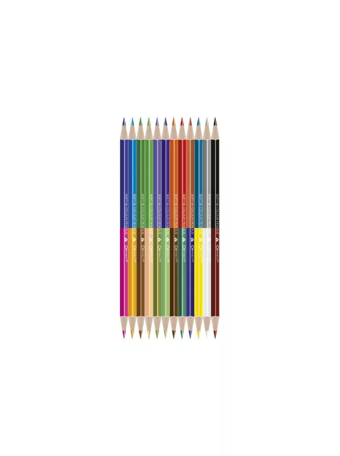 Színes ceruza készlet, kétvégű duocolor 12/24 szín Connect 24 klf. szín
