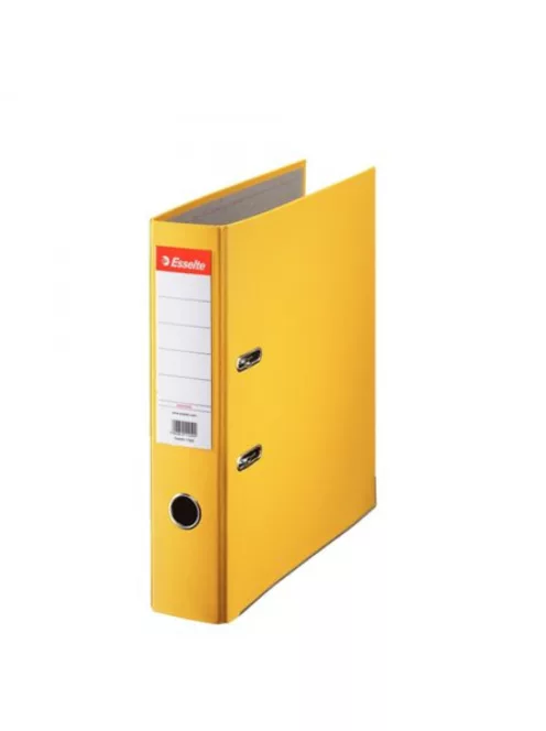 Iratrendező A4, 7,5cm, élvédő sínnel, 10782 Esselte Economy sárga