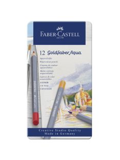   AG-Színes ceruza aquarell készlet 12db-os GOLDFABER Aqua fém dobozban