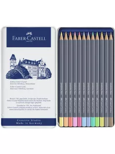   AG-Színes ceruza aquarell készlet 12db-os GOLDFABER Aqua pasztell színek fém dobozban