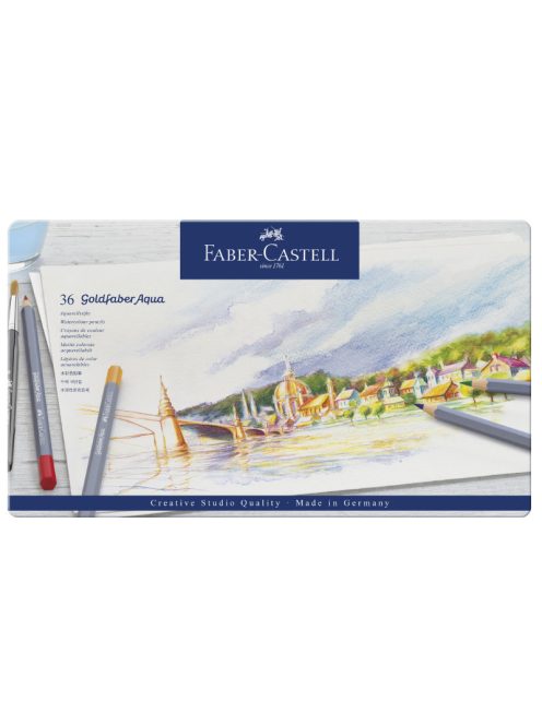 AG-Színes ceruza aquarell készlet 36db-os GOLDFABER Aqua fém dobozban