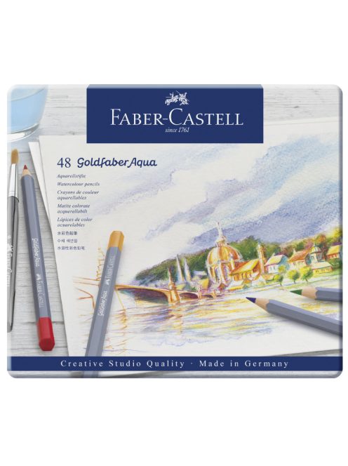 AG-Színes ceruza aquarell készlet 48db-os GOLDFABER Aqua fém dobozban