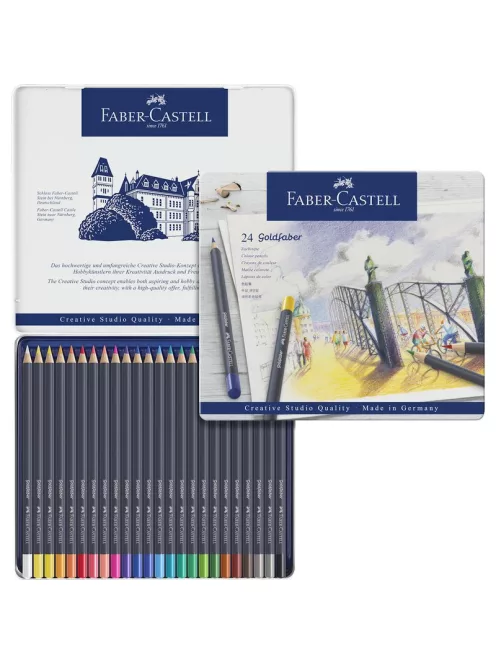 AG-Színes ceruza készlet 24db-os GOLDFABER fém dobozban