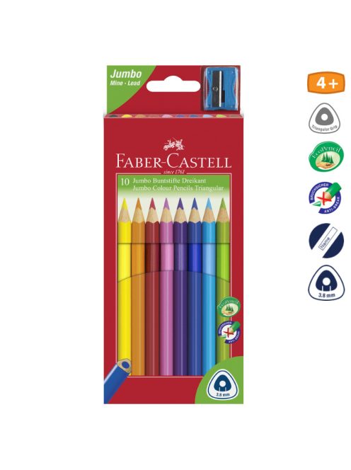 FC-Színes ceruza készlet   10db-os Junior háromszögű 