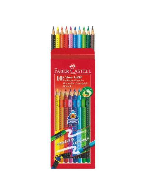 FC-Színes ceruza készlet   10db-os GRIP színes radíros végű