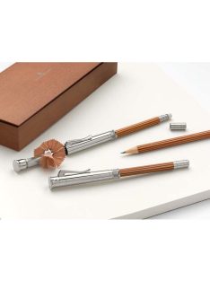   GVFC-Grafitceruza Perfect finom bordázatú ezüst bevonatú rövid B barna(radíros,kupakkal)