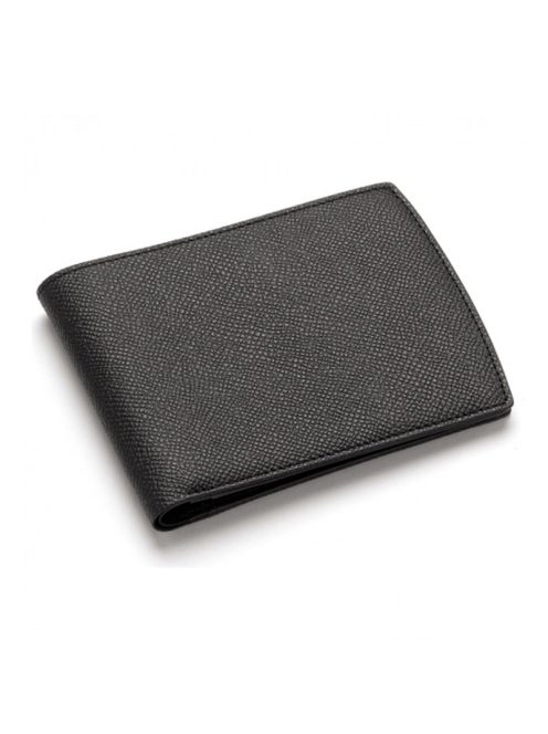 GVFC-Hitelkártyatartó fekvő szemcsés borjúbőrből fekete (8db hitelkártyához) (117x85x20mm)