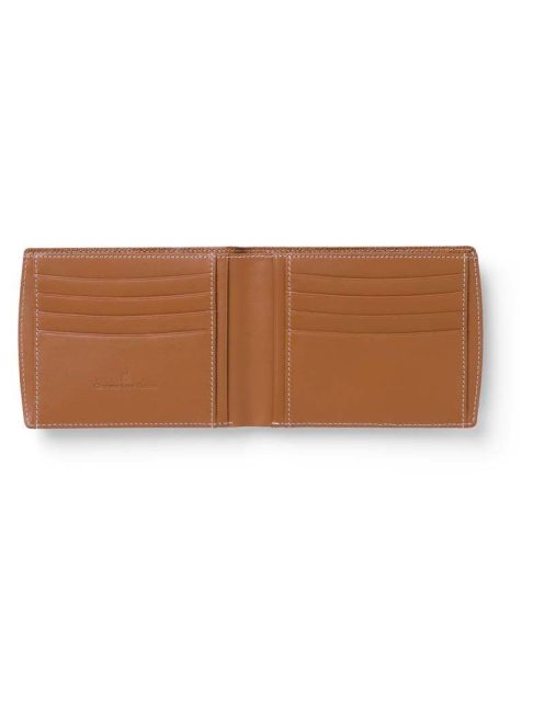 GVFC-Hitelkártyatartó fekvő szemcsés borjúbőrből konyak színű (8db hitelkártyához) (95x125x16mm)