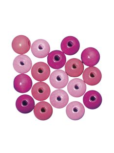 Fagyöngy, 10mm átm.,pink-árnyalatok, fényes, 52 db/csom.