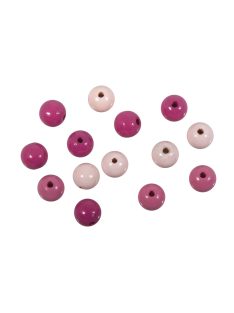 Fagyöngy, 12mm átm.,pink árnyalatok, fényes, 32 db/csom.