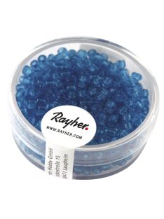 Kásagyöngy, átm. 2,6 mm, áttetsző, türkiz, 17 g