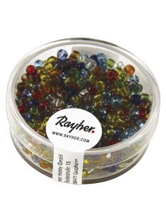 Kásagyöngy, átm. 2,6 mm, áttetsző, vegyes, 17 g