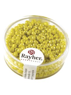Kásagyöngy, átm. 2,6 mm, opak lüszteres, sárga, 17 g