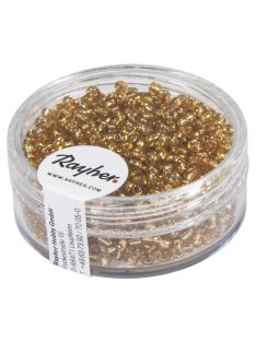 Ezüstközepű kásagyöngy, 2 mm átm.,arany, 17 g