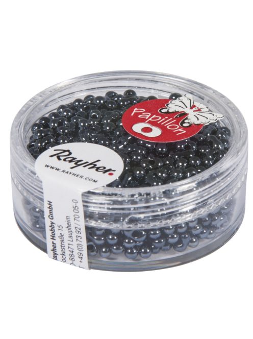 Pillangógyöngy, 2x4 mm, antracit, 18g