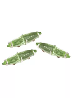 Ovális üveg strasszkő, 11x4 mm, jáspis, 3 db