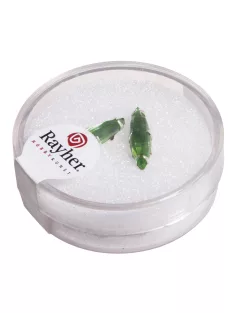 Ovális üveg strasszkő, 16x4 mm, jáspis, 2 db