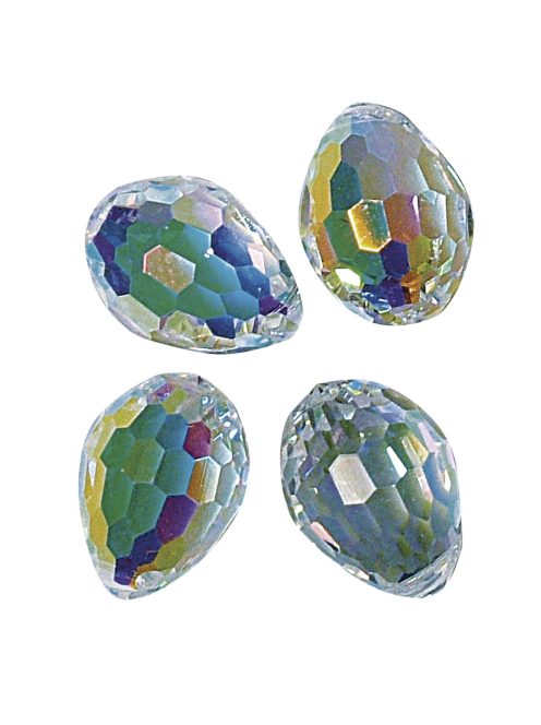 Swarovski kristály gyöngycsepp, átl.szivárv.,10x7 mm, 2 db/dob.