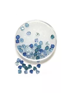 Swarovski gyöngy, kék árnyalatok, 4 mm, 50 db/dob.