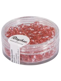   Ezüstközepű kásagyöngy, átm. 4 mm, rózsaszín,nem mosható, 17 g