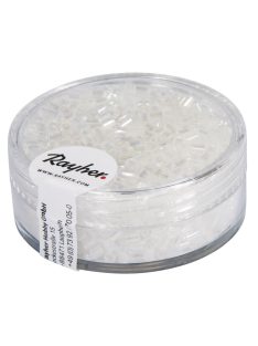 Szalmagyöngy, 2x2 mm, kristály, 16 g