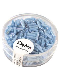 Szalmagyöngy, 7x2 mm, opak-lüszteres, vil.kék, 14 g