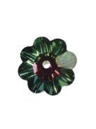 Swarovski kristályvirág smaragd, 10 mm, 5 db/dob.,1 lyuk
