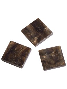   Akrilmozaik, 1x1 cm, márványos, söt.barna, csom. kb.205 db/50g
