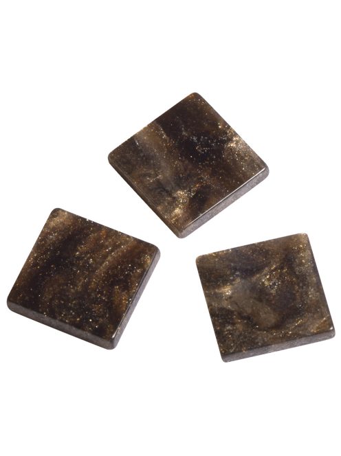 Akrilmozaik, 1x1 cm, márványos, söt.barna, csom. kb.205 db/50g