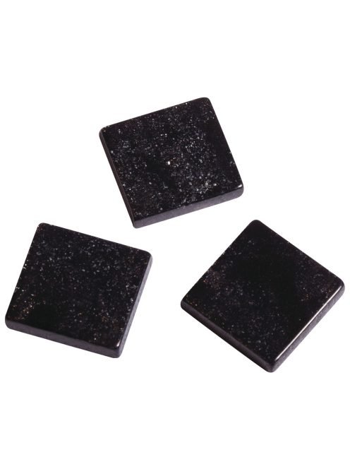 Akrilmozaik, 1x1 cm, márványos, fekete, csom. kb.205 db/50g