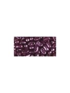 Ikerlyukú kásagyöngy, viaszolt, lila, 3x5mm, 12g