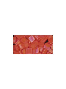   Miyuki Tila gyöngy, opak, gefr.,regenb.,narancs, 5g, 5x5x1,9 mm, két lyukkal 0,8 mm