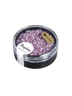   Delica gyöngy, 2,2 mm átm.,orgonalila, 7g, transzp.szivárv. matt