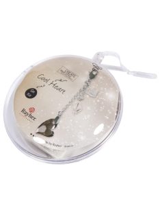   Barkácscsomag kristály kulcstartó Cool Heart, acélszürke 7,5 cm, karabinerrel