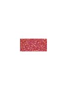 Delica gyöngy, 1,6 mm átm.,vil.piros, 7g, transzp.szivárv. matt