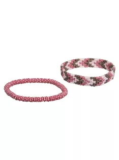 Barkácscsomag: karkötő"Marie", mályva, 2 db