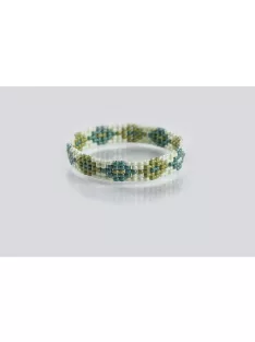   Barkácscsomag: karkötő"Marie", keleti zöld, 2 db