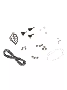   Barkácscsomag: ékszerkészlet Vaia Monsteralevél, 1 nyaklánc + 1 karkötő
