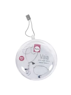   Barkácscsomag: ékszerkészlet Vaia Monsteralevél, 1 nyaklánc + 1 karkötő