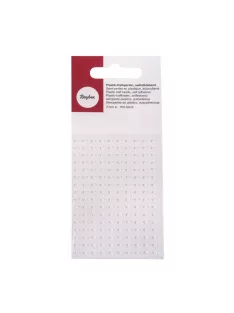 Műanyag félgyöngy, öntapadó, fehér, átm. 3 mm, 120 db