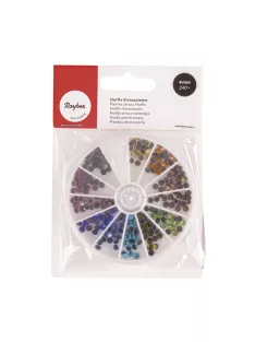 Hotfix strasszkő, 4 mm, vegyes, 240 db