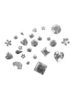   Akril strasszkövek, 5-14 mm, kristály, kül. méret és forma, 1000 db