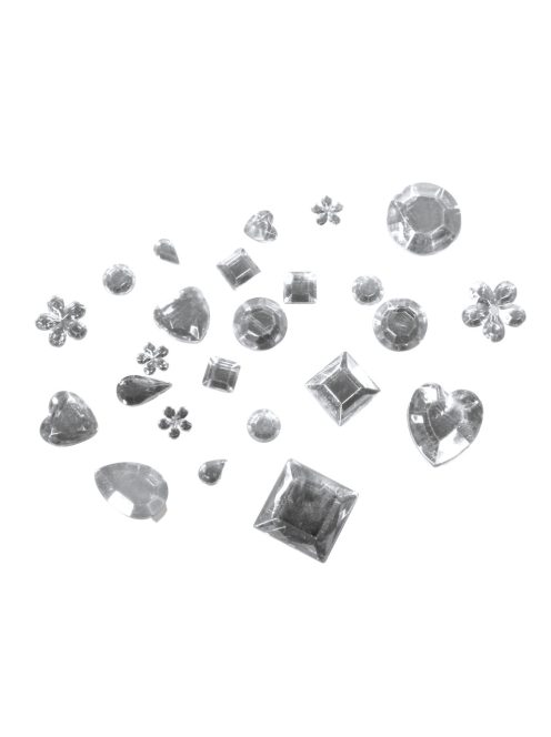 Akril strasszkövek, 5-14 mm, kristály, kül. méret és forma, 1000 db