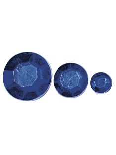 Akril strasszkövek, söt. kék, 6, 10, 14 mm, 310 db/csom.