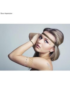 Ékszertetoválás, arany ezüst, fekete, 14x21cm, 1 ív